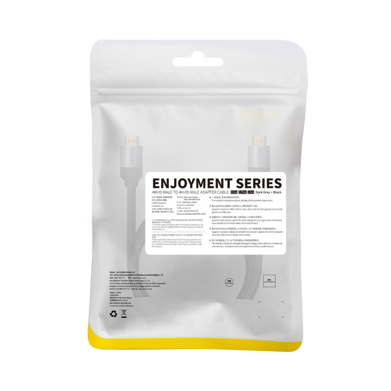 Adapterio laidas HDMI 4K60Hz 1,5 m tamsiai pilkas