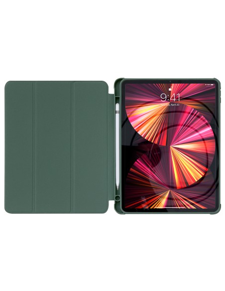 Stovo planšetinio kompiuterio dėklas išmanusis dangtelis, skirtas iPad Pro 12,9 colių 2021 m. su stovo funkcija žalia Stovo planšetinio kompiuterio dėklas išmanusis dangtelis, skirtas iPad Pro 12,9 colių 2021 m. su stovo funkcija žalia