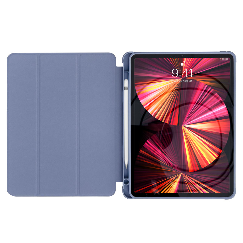 Stovo planšetinio kompiuterio dėklas Smart Cover iPad Pro 11& 39 & 39 2021 su stovo funkcija tamsiai mėlyna