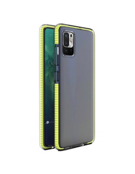 Spring Case Cover Gel Dėklas su spalvingu rėmeliu, skirtas Xiaomi Redmi Note 10 5G / Poco M3 Pro Yellow Spring Case Cover Gel Dėklas su spalvingu rėmeliu, skirtas Xiaomi Redmi Note 10 5G / Poco M3 Pro Yellow