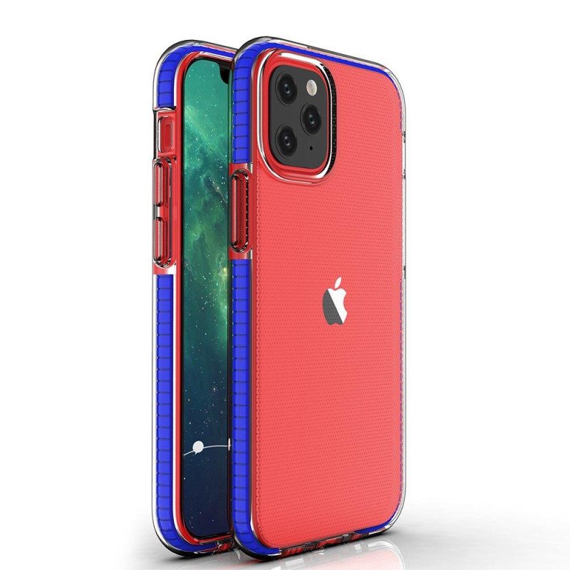Spring Case, gelinis dėklas su spalvingu rėmeliu, skirtas iPhone 13 Pro, tamsiai mėlynas Spring Case, gelinis dėklas su spalvingu rėmeliu, skirtas iPhone 13 Pro, tamsiai mėlynas