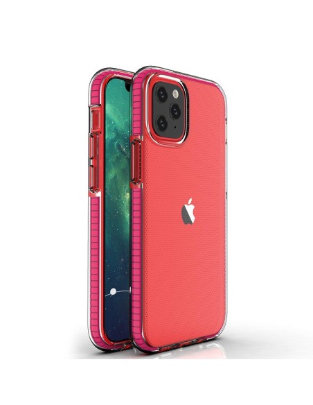 Spring Case, gelinis dėklas su spalvingu rėmeliu iPhone 13 mini, tamsiai rožinis Spring Case, gelinis dėklas su spalvingu rėmeliu iPhone 13 mini, tamsiai rožinis