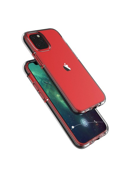 Spring Case, gelinis dėklas su spalvingu rėmeliu iPhone 13 mini, tamsiai mėlynas