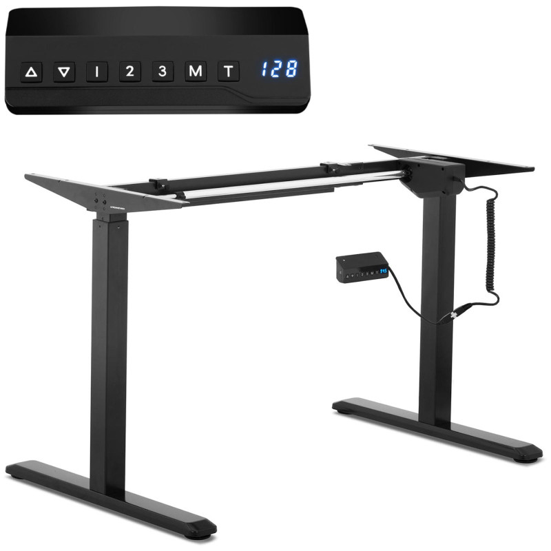 Stalo rėmas su elektriniu aukščio reguliavimu 73-123 cm iki 80 kg JUODAS