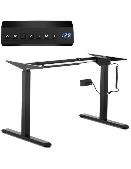 Stalo rėmas su elektriniu aukščio reguliavimu 73-123 cm iki 80 kg JUODAS Stalo rėmas su elektriniu aukščio reguliavimu 73-123 cm iki 80 kg JUODAS