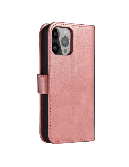 Magnetinis dėklas, elegantiškas dėklas, dangtelis su atvartu ir stovo funkcija iPhone 13, rožinė Magnetinis dėklas, elegantiškas dėklas, dangtelis su atvartu ir stovo funkcija iPhone 13, rožinė