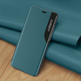 Elegantiškas „Eco Leather View Case“ dėklas su atvartu ir stovo funkcija, skirta „iPhone 13 Pro Max“, oranžinė