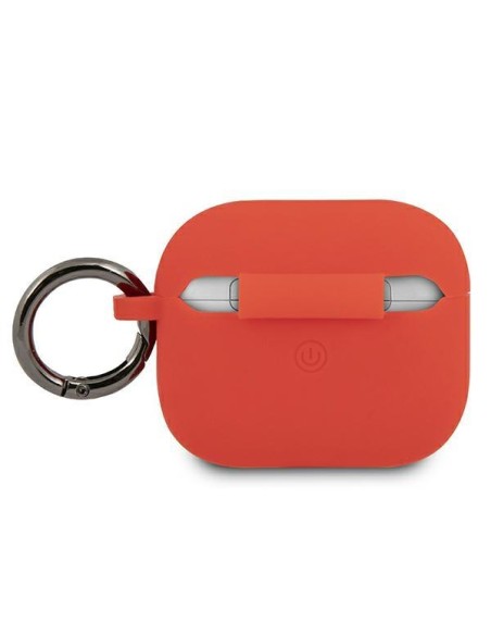 Ferrari silikoninis dėklas, skirtas AirPods 3 - raudonas Ferrari silikoninis dėklas, skirtas AirPods 3 - raudonas