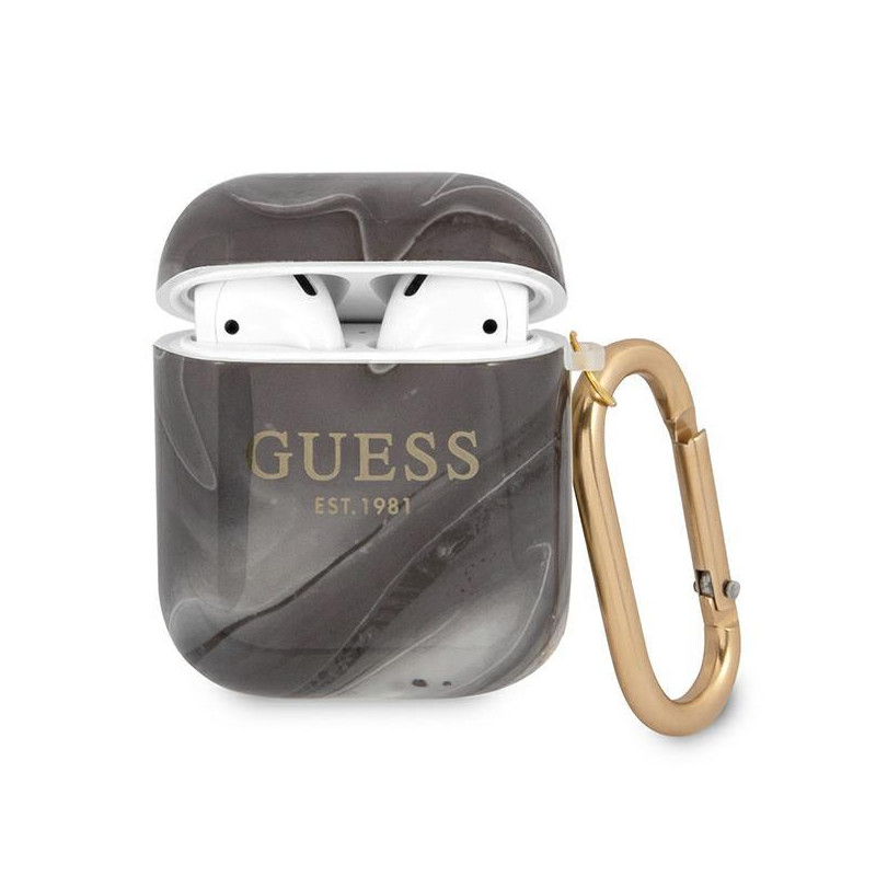 Guess Marble Collection dėklas, skirtas AirPods 1/ 2 – pilkas Guess Marble Collection dėklas, skirtas AirPods 1/ 2 – pilkas