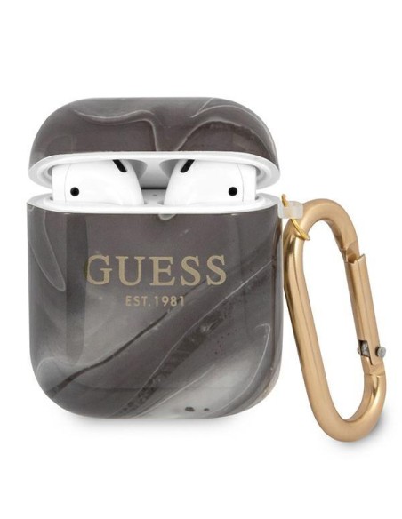 Guess Marble Collection dėklas, skirtas AirPods 1/ 2 – pilkas Guess Marble Collection dėklas, skirtas AirPods 1/ 2 – pilkas