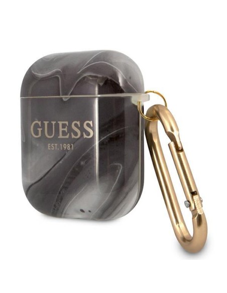 Guess Marble Collection dėklas, skirtas AirPods 1/ 2 – pilkas Guess Marble Collection dėklas, skirtas AirPods 1/ 2 – pilkas