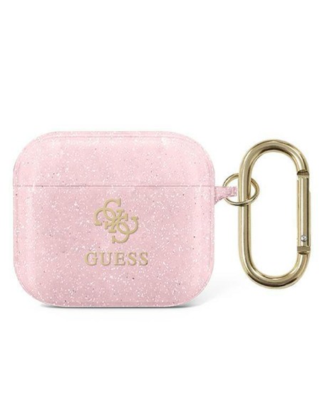Guess Glitter Collection dėklas, skirtas AirPods 3 – rožinis Guess Glitter Collection dėklas, skirtas AirPods 3 – rožinis