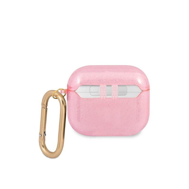 Guess Glitter Collection dėklas, skirtas AirPods 3 – rožinis