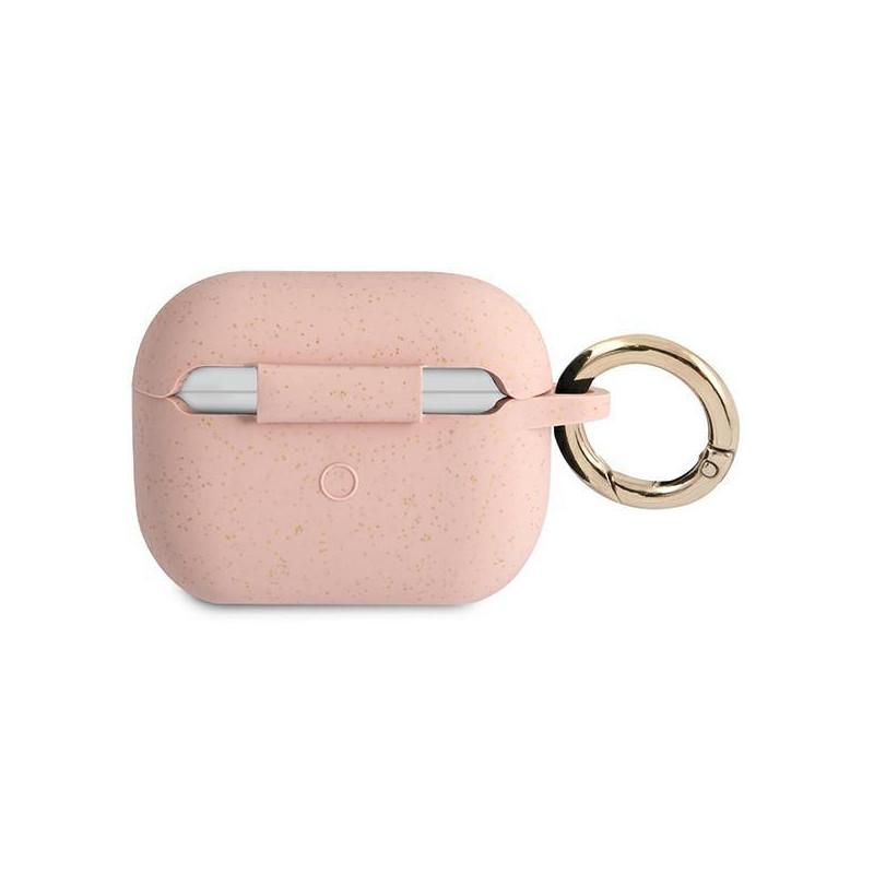 Guess Silicone Glitter dėklas, skirtas AirPods Pro – rožinis