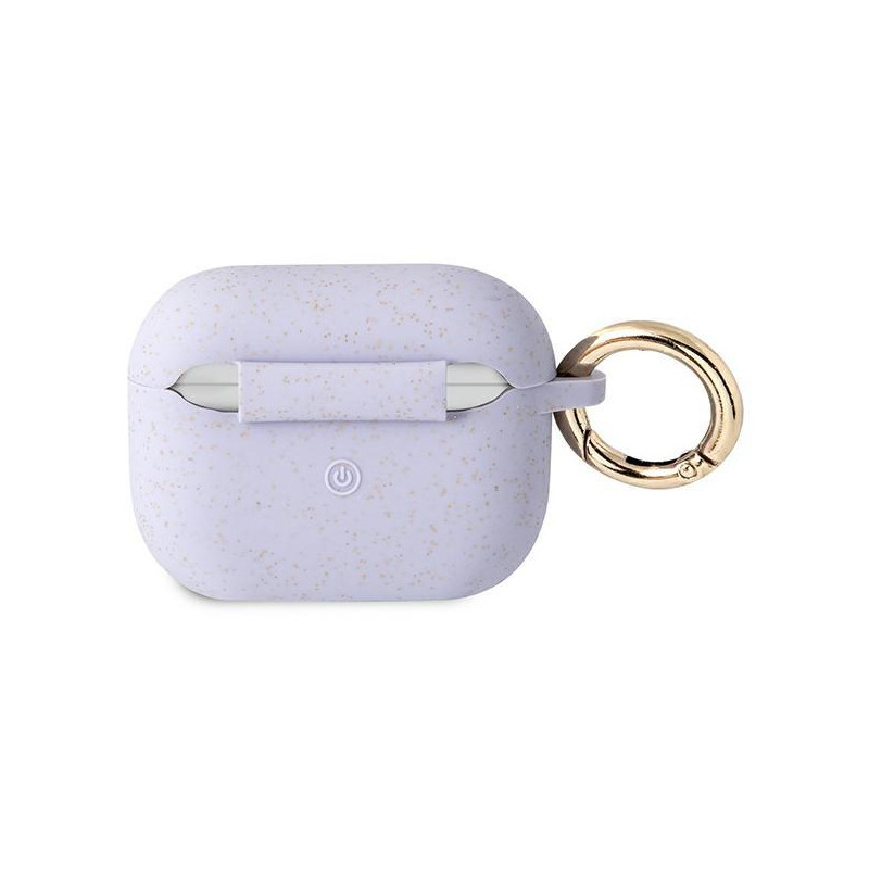 Guess Silicone Glitter dėklas, skirtas AirPods Pro – violetinis
