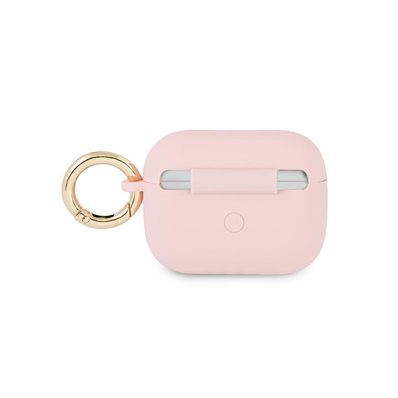 Guess Silicone Vintage Script dėklas, skirtas AirPods Pro – rožinis