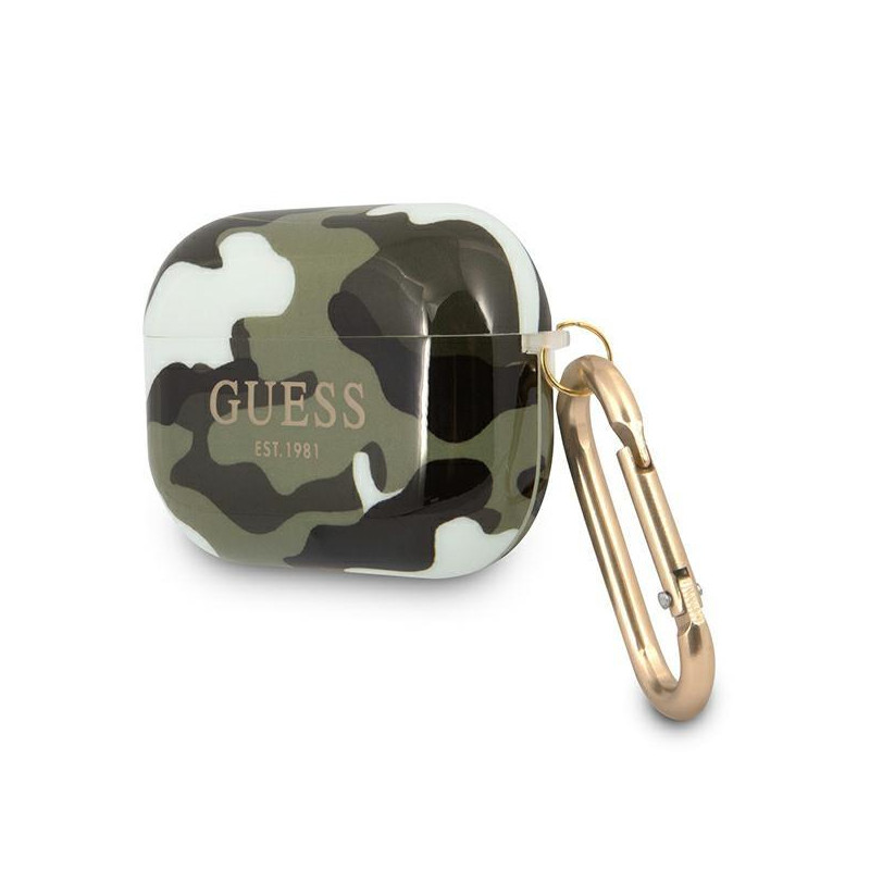 Guess Camo Collection dėklas, skirtas AirPods Pro – žalias