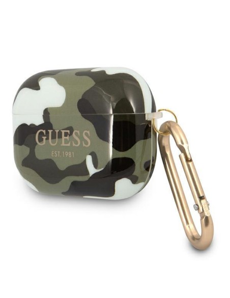 Guess Camo Collection dėklas, skirtas AirPods Pro – žalias Guess Camo Collection dėklas, skirtas AirPods Pro – žalias