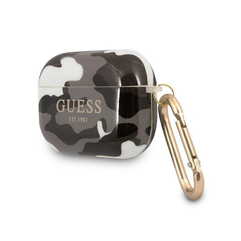 Guess Camo Collection dėklas, skirtas AirPods Pro - juodas
