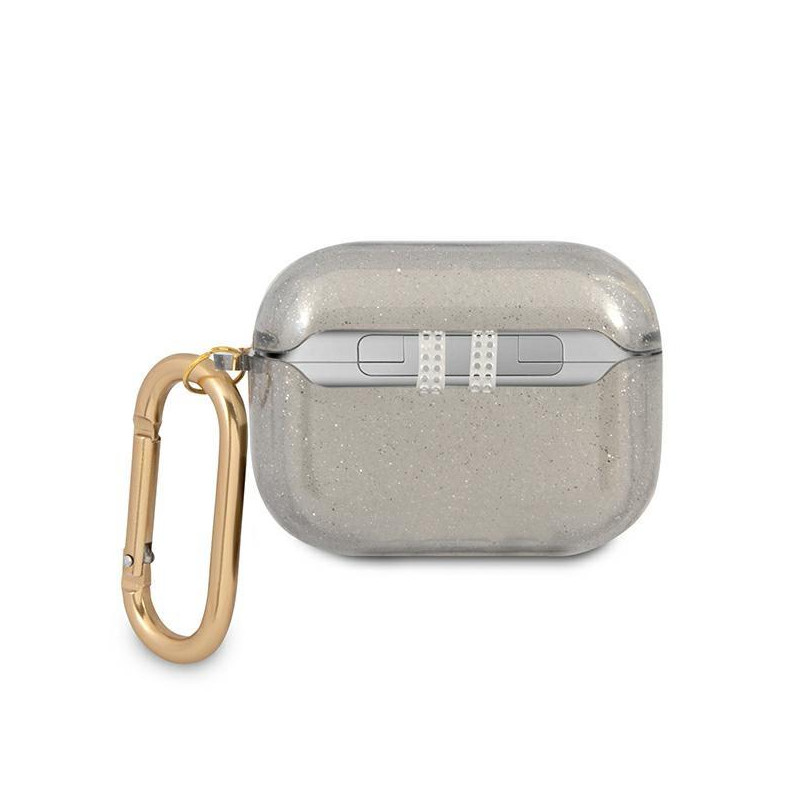 Guess Glitter Collection dėklas, skirtas AirPods Pro - juodas