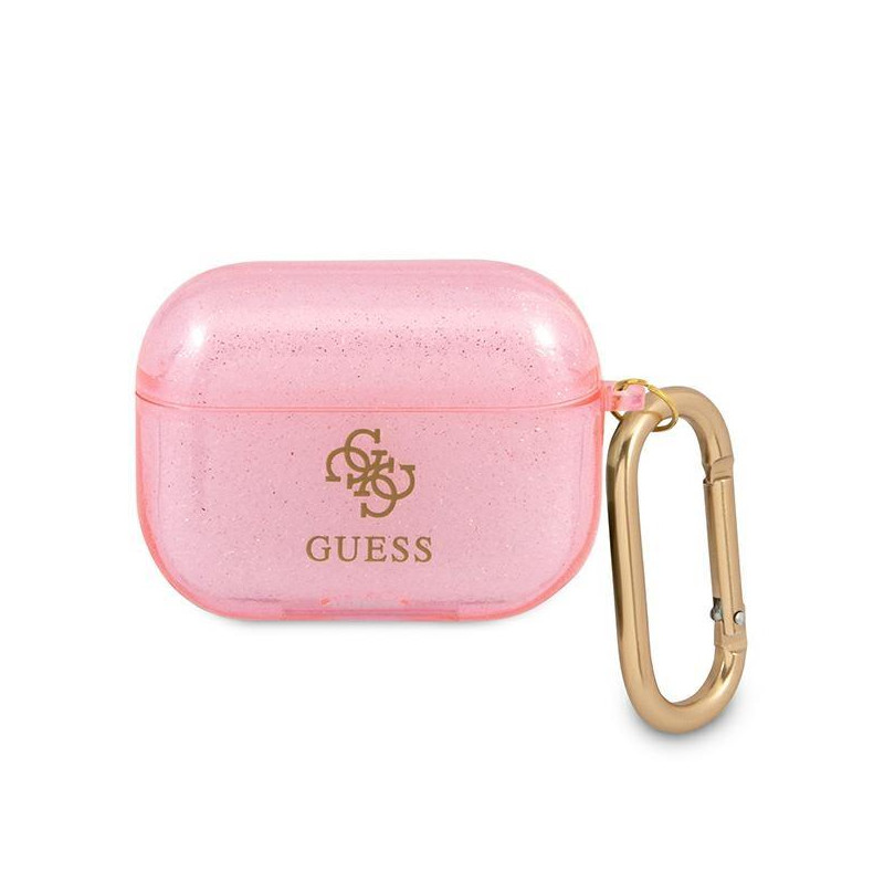 Guess Glitter Collection dėklas, skirtas AirPods Pro – rožinis