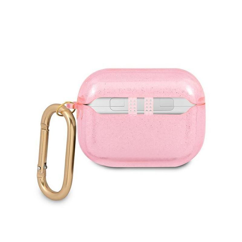 Guess Glitter Collection dėklas, skirtas AirPods Pro – rožinis