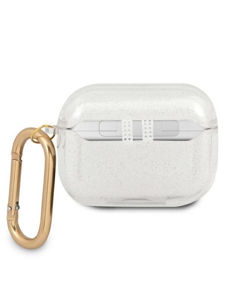 Guess Glitter Collection dėklas, skirtas AirPods Pro – skaidrus Guess Glitter Collection dėklas, skirtas AirPods Pro – skaidrus