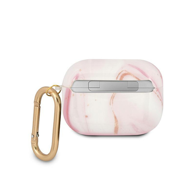 Guess Marble Collection dėklas, skirtas AirPods Pro – rožinis