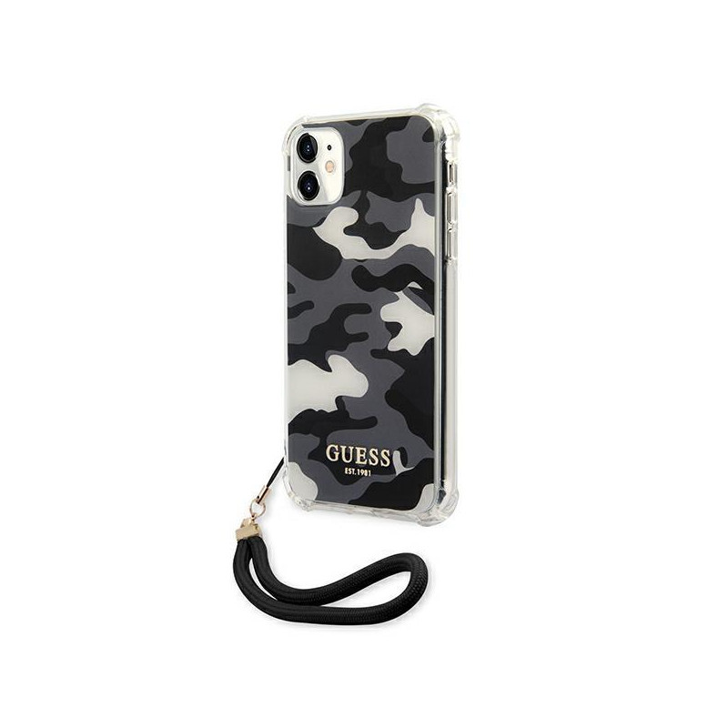 Guess Camo Collection dėklas, skirtas iPhone 11 / Xr - juodas