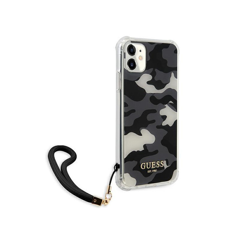 Guess Camo Collection dėklas, skirtas iPhone 11 / Xr - juodas
