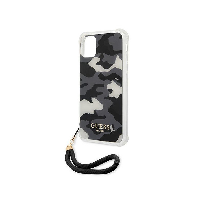 Guess Camo Collection dėklas, skirtas iPhone 11 / Xr - juodas