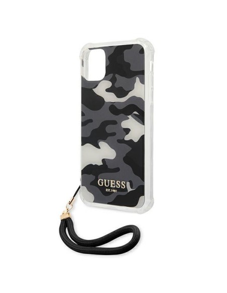 Guess Camo Collection dėklas, skirtas iPhone 11 / Xr - juodas Guess Camo Collection dėklas, skirtas iPhone 11 / Xr - juodas