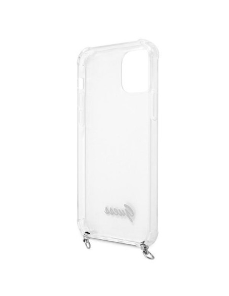 Guess 4G Silver Chain dėklas iPhone 12 Pro Max - skaidrus Guess 4G Silver Chain dėklas iPhone 12 Pro Max - skaidrus