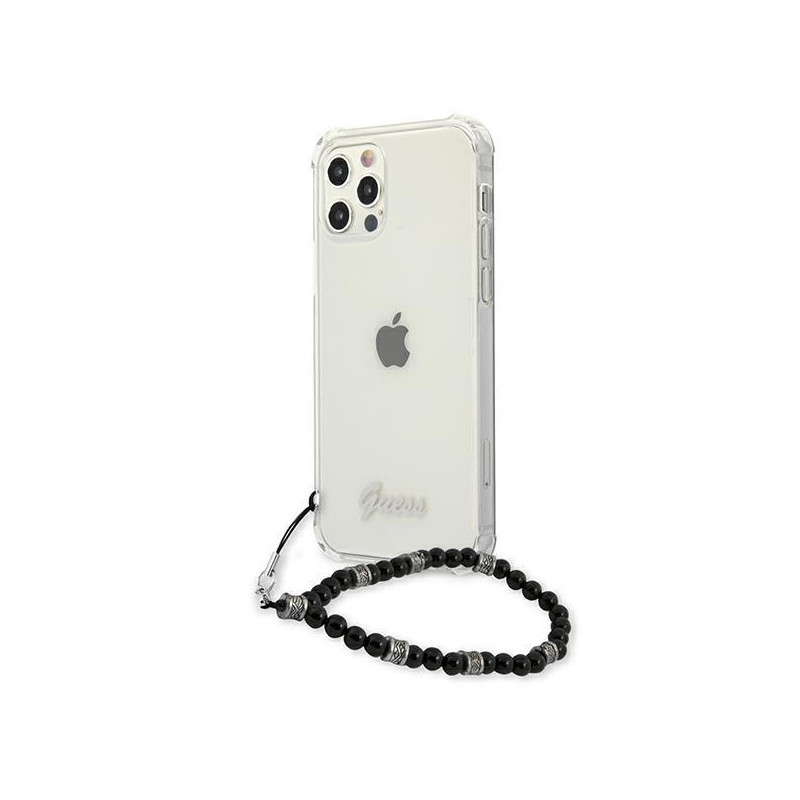Guess Black Pearl dėklas, skirtas iPhone 12 Pro Max - skaidrus