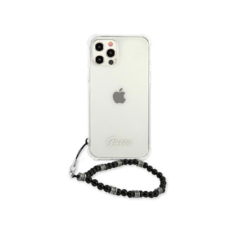 Guess Black Pearl dėklas, skirtas iPhone 12 Pro Max - skaidrus