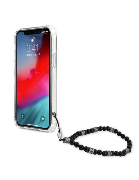 Guess Black Pearl dėklas, skirtas iPhone 12 Pro Max - skaidrus Guess Black Pearl dėklas, skirtas iPhone 12 Pro Max - skaidrus