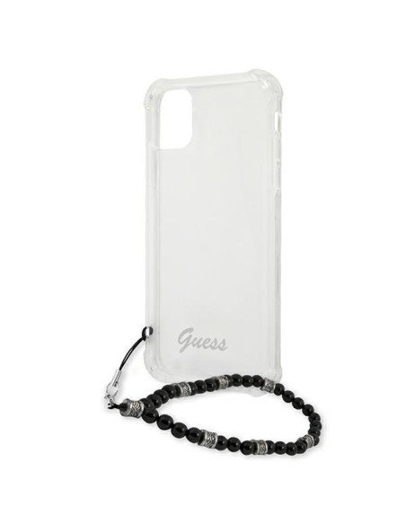 Guess Black Pearl dėklas, skirtas iPhone 12 Pro Max - skaidrus Guess Black Pearl dėklas, skirtas iPhone 12 Pro Max - skaidrus