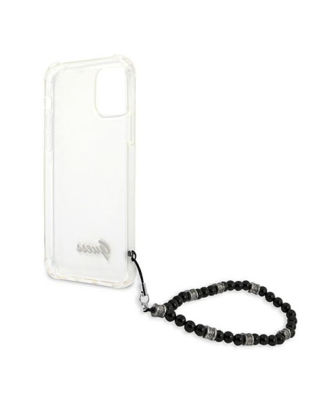 Guess Black Pearl dėklas, skirtas iPhone 12 Pro Max - skaidrus Guess Black Pearl dėklas, skirtas iPhone 12 Pro Max - skaidrus