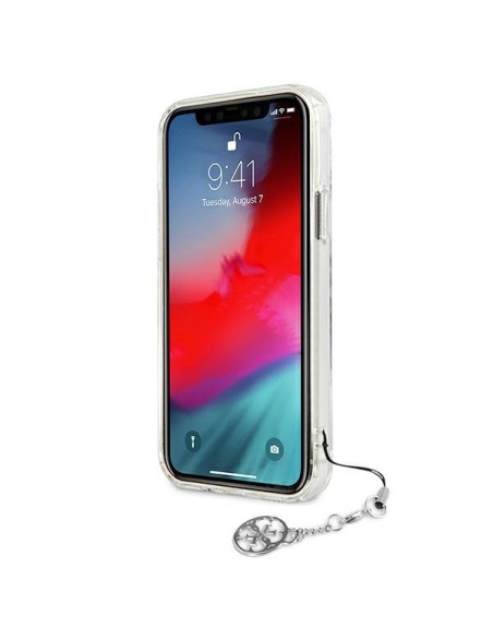 Guess 4G Silver Charms Collection dėklas, skirtas iPhone 12 Pro Max - skaidrus Guess 4G Silver Charms Collection dėklas, skirtas iPhone 12 Pro Max - skaidrus