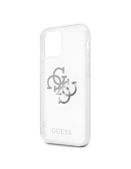 Guess 4G Silver Charms Collection dėklas, skirtas iPhone 12 Pro Max - skaidrus Guess 4G Silver Charms Collection dėklas, skirtas iPhone 12 Pro Max - skaidrus
