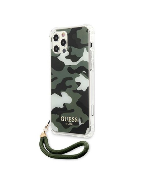 Guess Camo Collection dėklas, skirtas iPhone 12 Pro Max - žalias Guess Camo Collection dėklas, skirtas iPhone 12 Pro Max - žalias