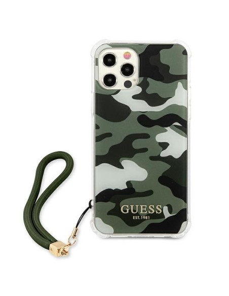 Guess Camo Collection dėklas, skirtas iPhone 12 Pro Max - žalias Guess Camo Collection dėklas, skirtas iPhone 12 Pro Max - žalias