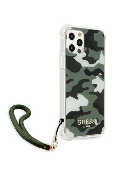 Guess Camo Collection dėklas, skirtas iPhone 12 Pro Max - žalias Guess Camo Collection dėklas, skirtas iPhone 12 Pro Max - žalias