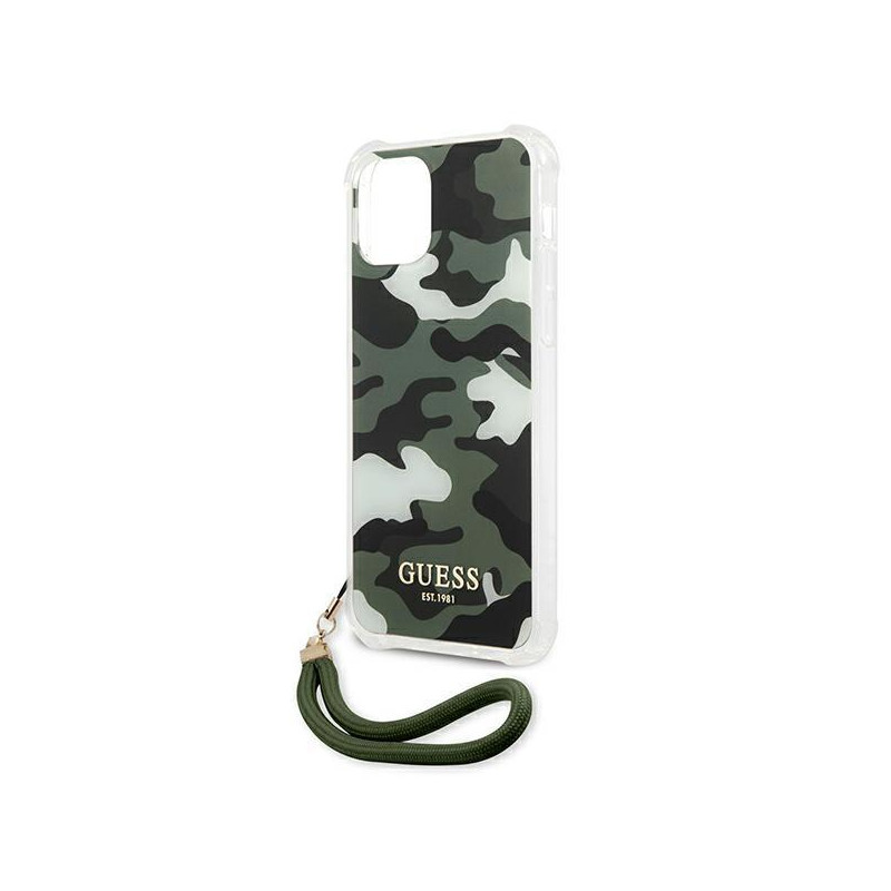 Guess Camo Collection dėklas, skirtas iPhone 12 Pro Max - žalias