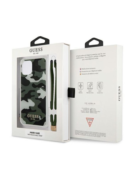 Guess Camo Collection dėklas, skirtas iPhone 12 Pro Max - žalias Guess Camo Collection dėklas, skirtas iPhone 12 Pro Max - žalias