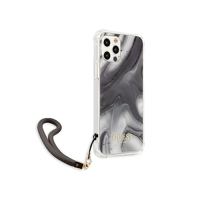 Guess Marble Collection dėklas, skirtas iPhone 12 Pro Max - pilkas