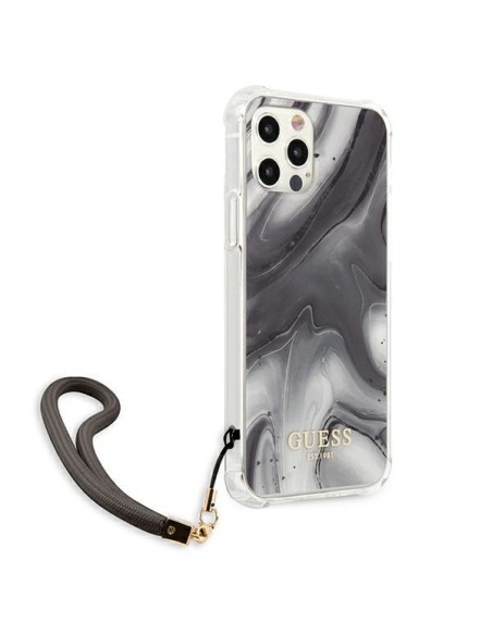 Guess Marble Collection dėklas, skirtas iPhone 12 Pro Max - pilkas