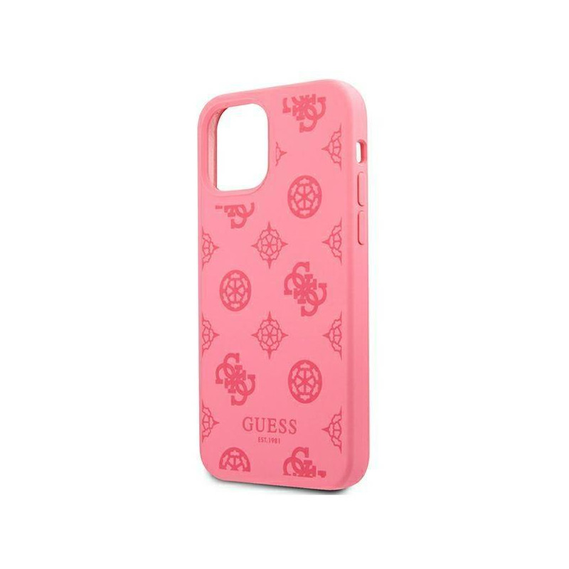 Guess Peony Collection dėklas, skirtas iPhone 12 Pro Max - fuksijos spalvos
