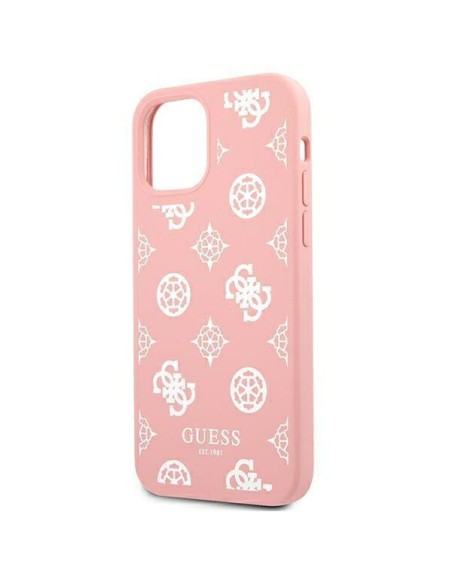 Guess Peony Collection dėklas, skirtas iPhone 12 Pro Max - rožinis