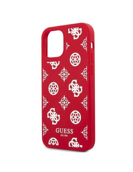 Guess Peony Collection dėklas, skirtas iPhone 12 Pro Max - raudonas